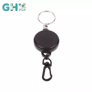 GHX Chống Mất Móc Khóa Dây Thép Đàn Hồi Kéo Móc Khóa Thẻ Đựng Thẻ Recoil Belt Huy Hiệu Kim Loại Có Thể Thu Vào Cuộn ID Huy Hiệu Người Giữ VN