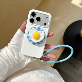 Ốp bảo vệ chân đế hình quả trứng chiên hình trái tim cho iPhone 11 12promax 13pro15pro 15promax 14 14promax 14pro 16 pro max 16 plus 17 17promax