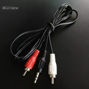 GCDHome 1.2m 3.9 Feet 3.5mm Cắm Ja Sang 2RCA Nam Cáp Âm Thanh Chia Điện Thoại Sang Loa HOT