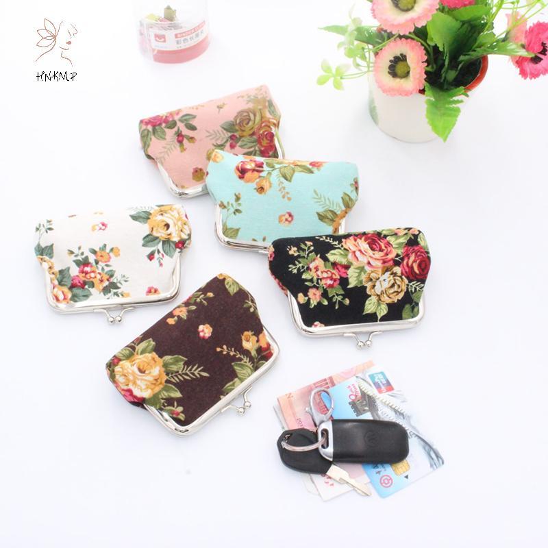 HNKMP 1 Chiếc Hoa Hồng Thanh Lịch Mới Canvas Mini Ví Đựng Tiền Xu Zero, lady Zero Ví Và Túi Đựng Tiền Xu Bé Gái Phụ Nữ Thay Đổi Ví.