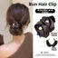 Kẹp Móng Vuốt Tóc PYCOU, Kẹp Tóc Chống Trơn Trượt Trang Trí Ngọc Trai, Hoa Satin Vải Volumizing Bun Tóc