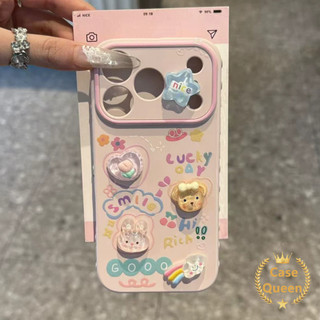 Ốp Lưng Tương Thích Cho IPhone 17 16 11 15 14 13 12 Pro Max XR X XS Max AIR 7 16 8 Plus SE Phim Hoạt Hình Gấu Hoa 3D Sang Trọng Gấu Hoa Bong Bóng Trái Tim