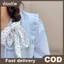 Doutie Khăn Ruy Băng Dài Nữ Chấm Bi Thiết Kế N 2 Cách Dây Buộc Túi Tay Cầm Choker Tặng VN