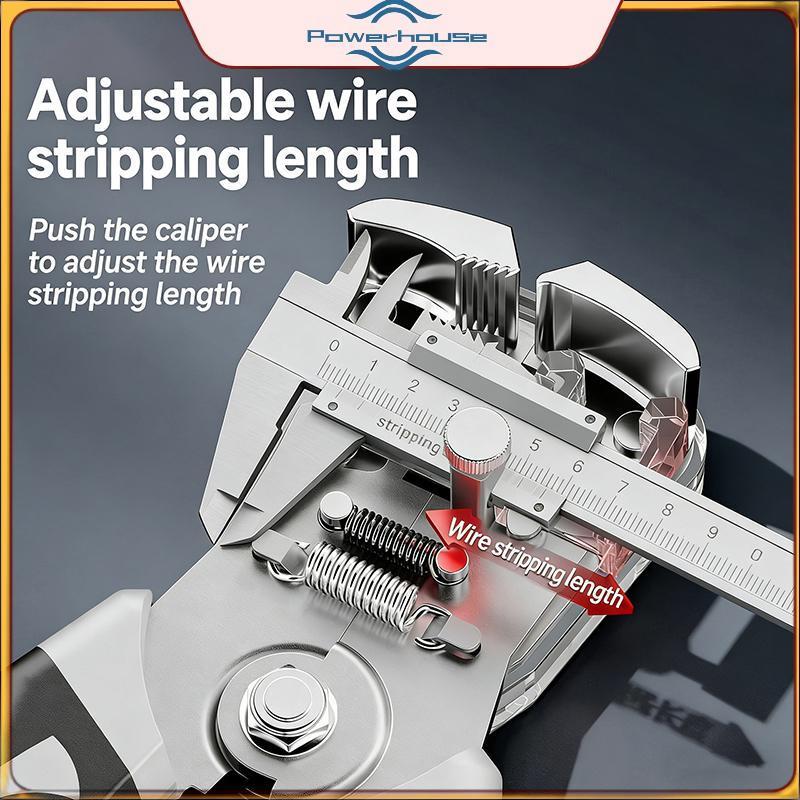 Kìm tuốt dây đa năng POWER Kìm uốn cáp có thể điều chỉnh 10-24 AWG cho xưởng bảo trì thợ điện.
