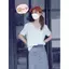 Áo thun cổ chữ V Cotton mùa hè Phong cách Hàn Quốc dáng rộng Phong cách đơn giản Thiết kế thích hợp hàng ngày Tay ngắn cơ bản thông thường