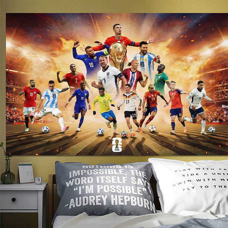 Lịch trình FIFA World Cup 2026 Áp phích không khung, Nghệ thuật treo tường bóng đá để trang trí quán Bar & cửa hàng xổ số