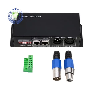 Bộ giải mã PYWQ DMX512 Bộ điều khiển 3 / 4 kênh Kỹ thuật ánh sáng sân khấu Điều khiển phút DMX Bộ điều khiển ổ đĩa RGB