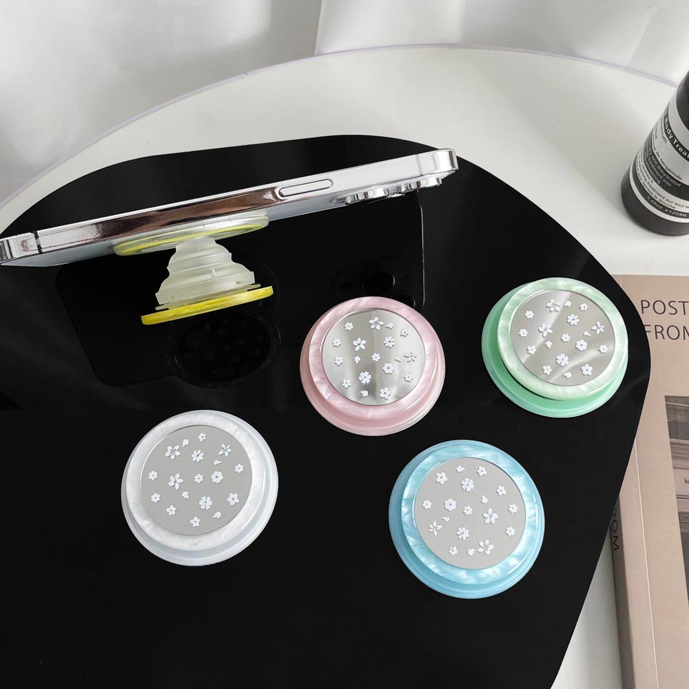 Đế điện thoại có thể gập lại họa tiết gương Popsocket cho điện thoại nam châm