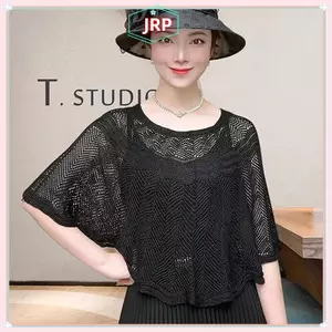 JRP Nữ Dệt Kim Rỗng Khăn Choàng Khăn Choàng Mùa Hè Thu Đông Nữ Thanh Lịch Chống Nắng Áo Smo JRP