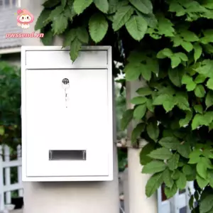 Hộp thư PWSEND, Hộp thư chống nước treo tường, Kim loại treo tường dung tích lớn Dễ dàng cài đặt Hộp thư Hộp thả đa năng cho trường học Nhà phố ngoài trời