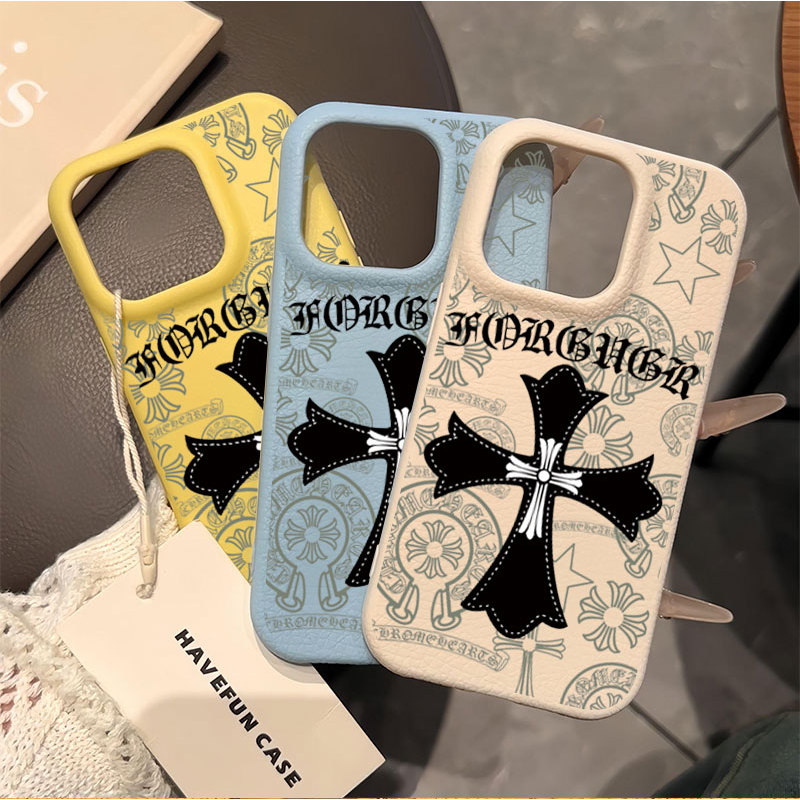 Ốp lưng iPhone họa tiết Chrome Hearts Họa tiết da mềm chống sốc cao cấp - iP X/XS/11/12/13/14/15/16/17/Plus/Pro/Max/Air