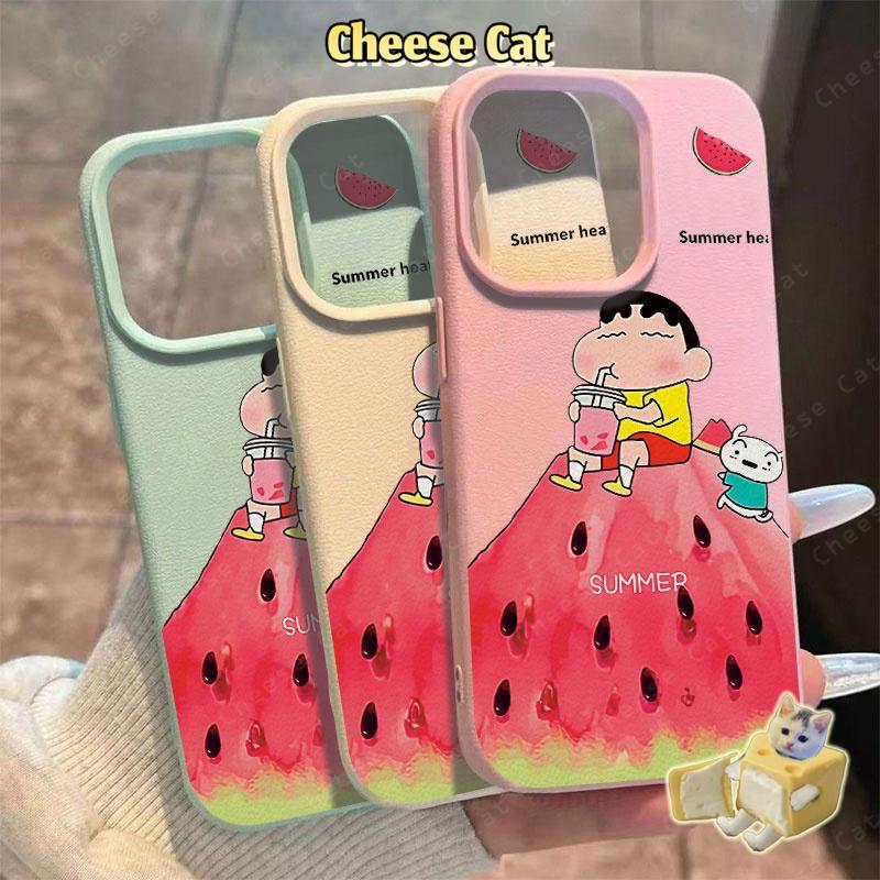 cho Shin Xinh Ốp điện thoại dưa hấu mùa hè cho iPhone 14 13 15 16 17 Pro Max 11 12 Pro Xs Max XR 7 Plus