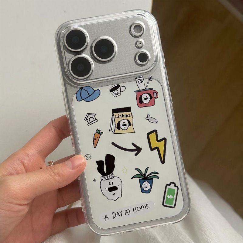 Ốp lưng vũ trụ chó nhỏ họa tiết tia sét cute iPhone 11/12/13/14/15/16/17 Pro Max