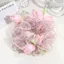 SHUPUN Lưới Hoa Scrunchie, Dây Tóc Hoa Dễ Thương Ngọt Ngào Lãng Mạn Pháp, Lưới Chấm Ngọt Ngào Xù Sheer Vải tuyn Lưới Tóc Scrunchie Tạo Kiểu Hàng Ngày