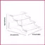 Risers Display Stands 4 tầng Acrylic Clear Organizer Display Riser Stand cho trang sức Nước hoa Cupcakes shopidaevn