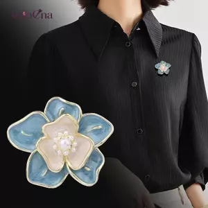 AqToCna Thanh Lịch Hoa Camellia Thổ Cẩm Chân Cho Nữ Hoa Đẹp Cây Mặc Quần Áo Xòe Trang Sức Phụ Kiện Mourning Thổ Cẩm AqToCna