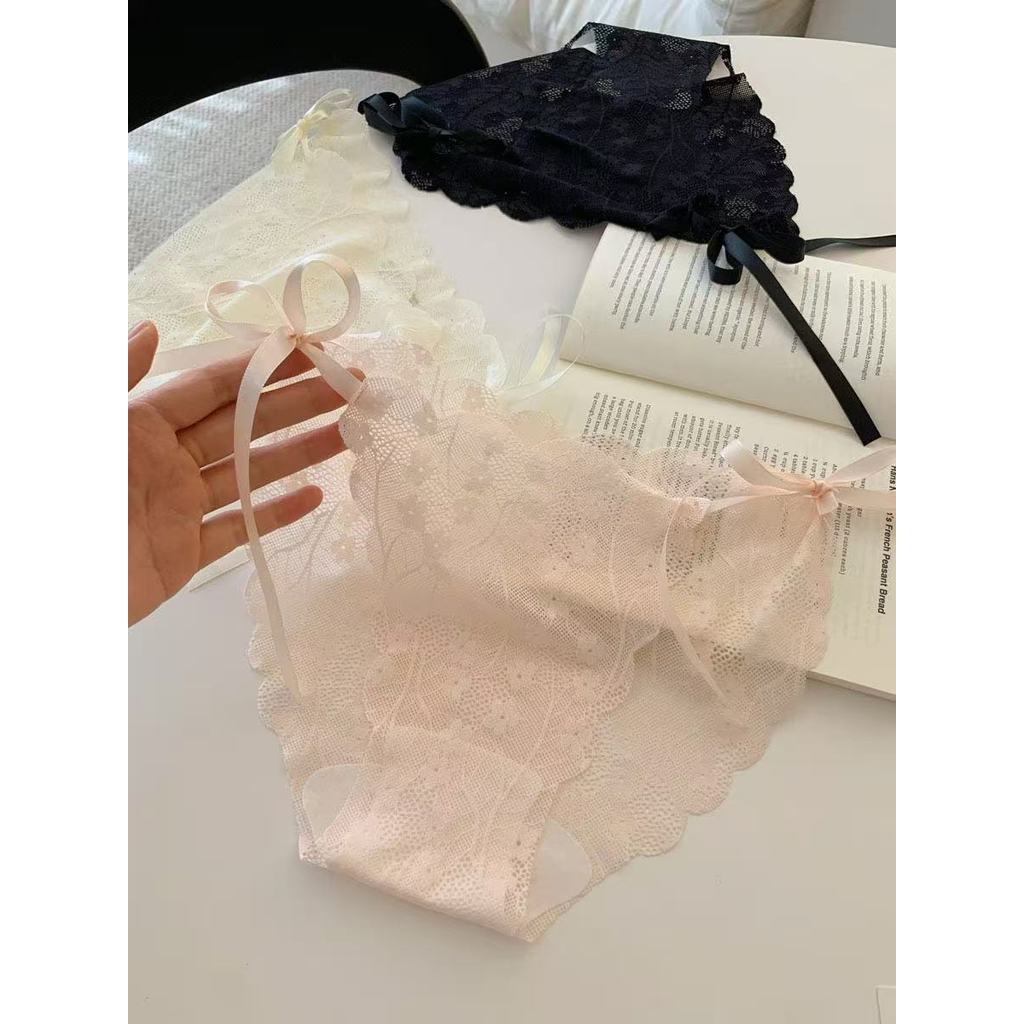 Quần lót phong cách Pure Desire dành cho nữ | Pháp Ren Hoa Gạc Gợi Cảm Nữ Tính Liền Mạch Quần Đùi Cotton Đáy Hàn Quốc Thoáng Khí Thoải Mái Hẹn Hò Hàng Ngày Đa Năng
