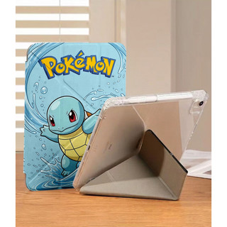 Ốp Lưng Pokémon cho iPad A16 Air4/5/6/7/8 Pro 11 12.9 Y-fold Pikachu Squirtle Cho iPad Gen 12 11 10 9 8 7 6 5 M4 M5