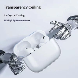 Ốp điện thoại TPU mềm trong suốt cho AirPods Pro thế hệ thứ 3 có thiết kế lỗ dây buộc