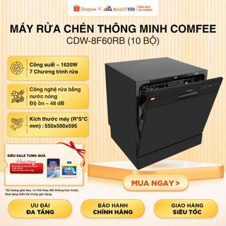 [Shopee - Giao lắp 0đ HCM-HN] Máy rửa chén thông minh Comfee​ CDW-8F60RB 10 bộ - BH 24 tháng