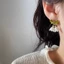 Bông tai nơ hoa mộc mạc với giọt nước hoa Lily-of-the-Valley tinh tế dành cho nữ - Mùa xuân mùa hè ngọt ngào