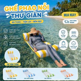 Phao Bơi Người Lớn Ghế Võng Nổi Thư Giãn Gấp Gọn Cho Hồ Bơi Biển