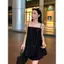 Quần short treo Bộ đồ hai mảnh Hàn Quốc Lười sang trọng Phiên bản mùa hè Pure Desire Hot Girl Bộ đồ du lịch hàng ngày