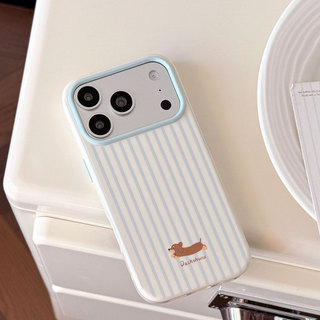 [Sheren] Vỏ điện thoại Dachshund sọc Thích hợp cho i17 16 15 14 13 12 11 pro max Vỏ bảo vệ chống sốc