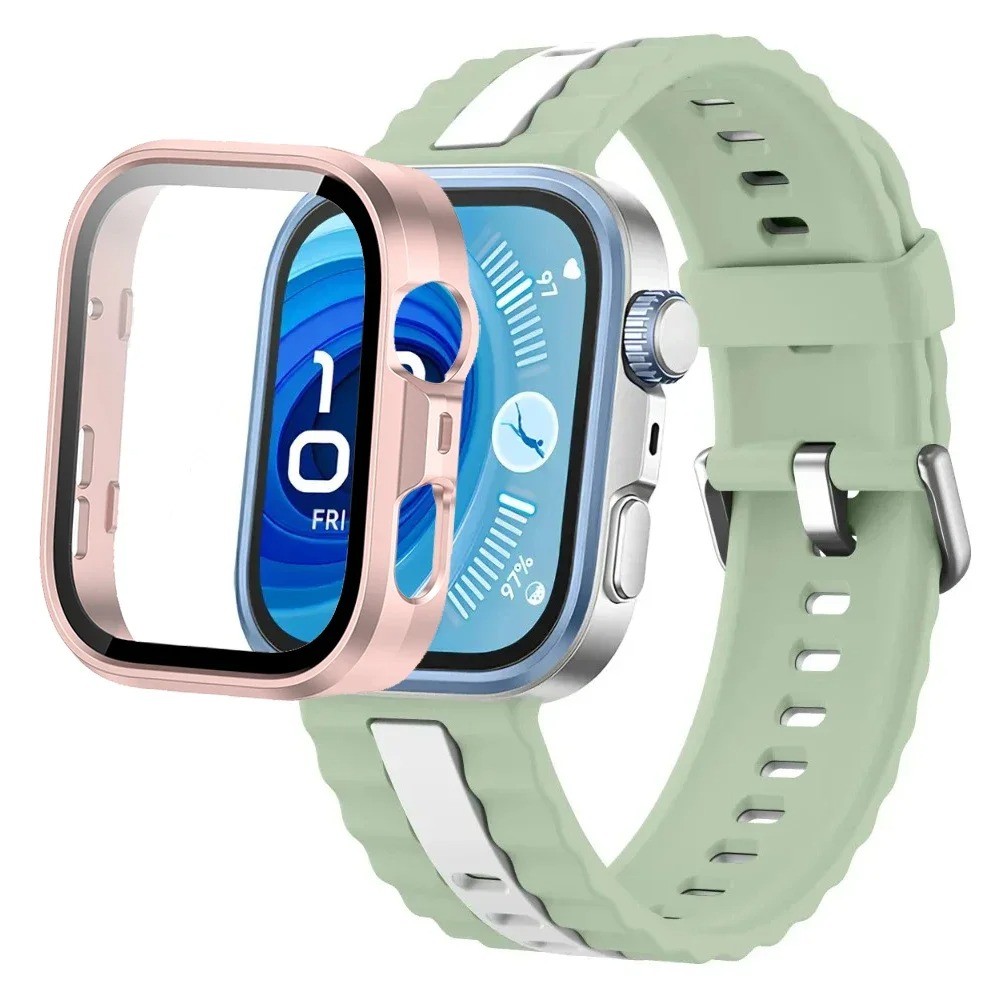 Dây đeo silicon + vỏ PC cho Huawei Watch Fit 5 / 5 Pro màn hình bảo vệ ốp lưng vỏ đồng hồ