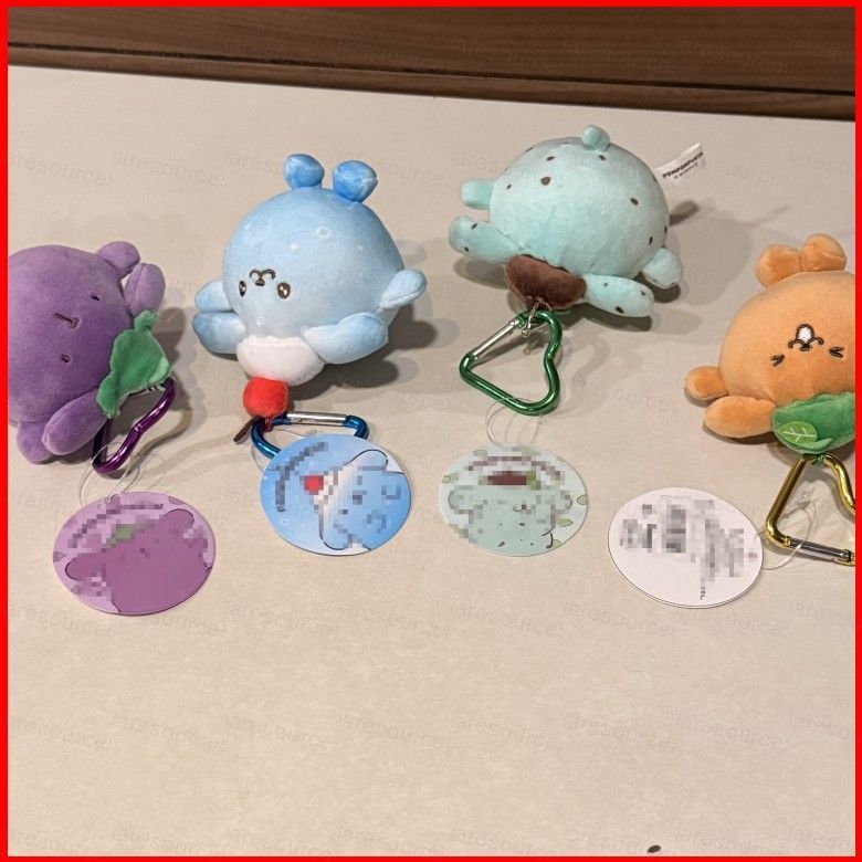 SQ5 Sanrio Pom Purin Plushie Trái Cây Món Tráng Miệng Trái Tim Sang Trọng Carabiner Túi Charm QS5