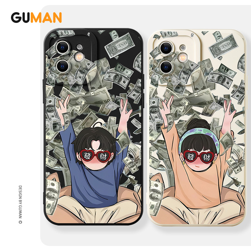GUMAN Ốp lưng nam nữ cặp đôi dễ thương đẹp độc lạ ngộ nghĩnh hình bựa hài hước chống sốc chống bẩn mềm cho iPhone 17 Air 16 15 14 13 12 11 PRO MAX SE 2020 X XR XS ip 8 7 Plus kute CG002