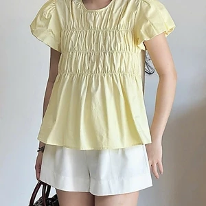 Áo kiểu nữ baby doll bèo tầng tay bồng dễ thương, trẻ trung MyaHouse