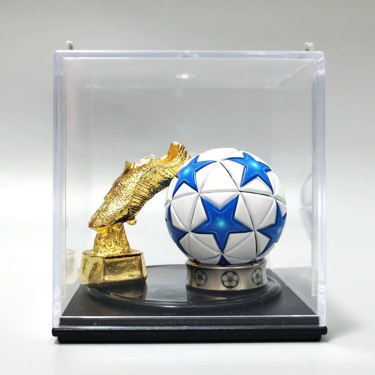 Premier Cup Bóng Đá Vàng Khởi Động Cúp Hộp Hiển Thị Quạt Bóng Đá Sinh Nhật Máy Tính Để Bàn Đội Bóng Đá Câu Lạc Bộ Logo Ký Bàn Trang Trí