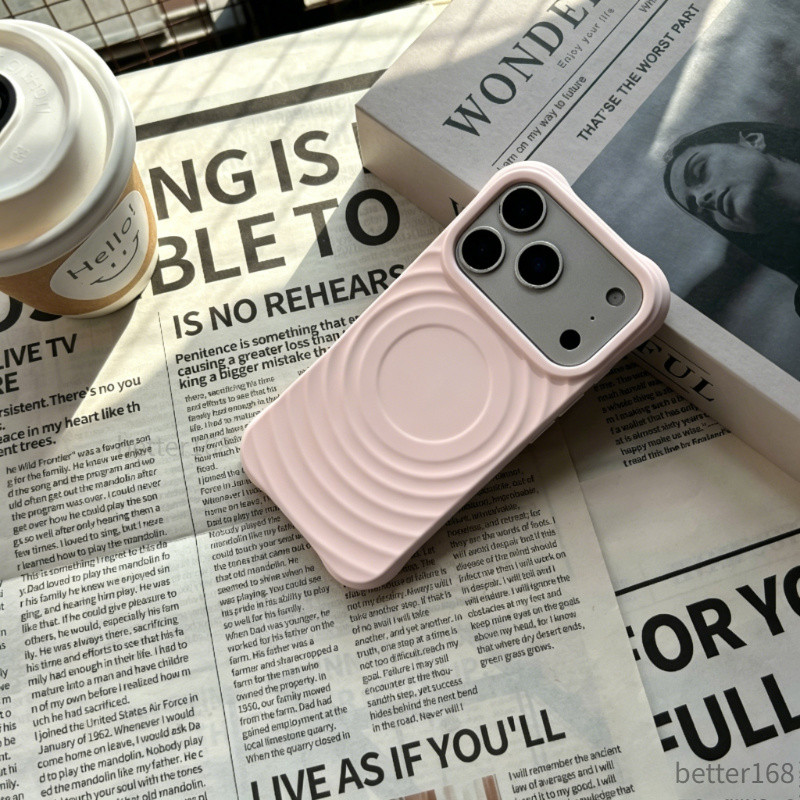 Ốp lưng silicone gợn sóng cho iPhone 13 14 15 16 17 Pro Max khung camera lớn chống va đập đẹp cho nữ