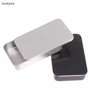 Luckyew 80 * 50 * 15mm Hộp Sắt Mini Nắp Trượt Hộp Bảo Quản Di Động Hộp Thiếc Hộp Đựng TQ