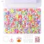 ZENZON DIY Handmade Đính Hạt Bộ Đồ Chơi, Nghệ Thuật Thủ Công DIY Bộ Đồ Chơi Để Làm Vòng Tay Hạt Đồ Chơi, Vòng Cổ DIY Handmade Nhiều Màu Sắc Kawaii DIY Làm Hạt Bộ Đồ Chơi Đồ Chơi Trẻ Em