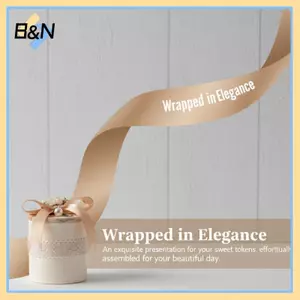 B & N Wedding Party Favor Candy Box Giấy chắc chắn Quà tặng Paaging Thiết kế thủ công cho vòi hoa sen cô dâu và những dịp đặc biệt.