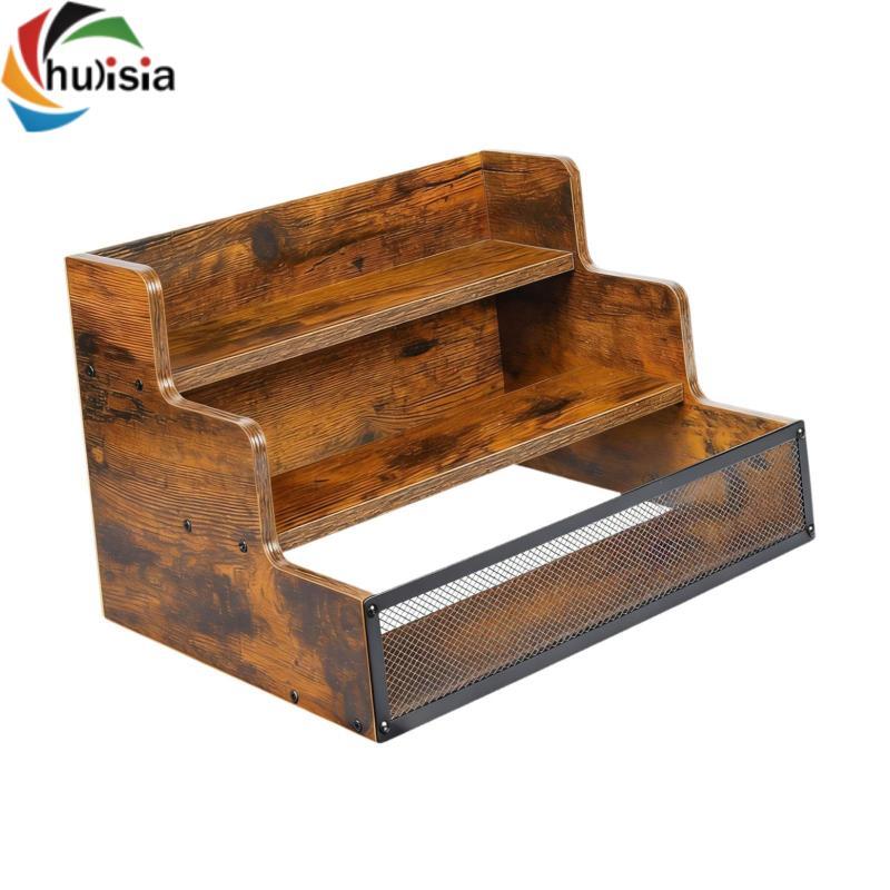 Kệ quầy Bar cổ điển để sắp xếp xi-rô cà phê, rượu whisky và các loại tinh thần khác