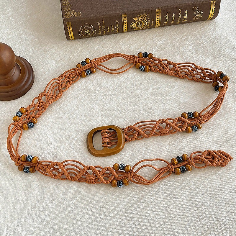 Dây thắt lưng bện Bohemian 2026 Phong cách mới dành cho nữ Mùa hè Dây thắt lưng phong cách dân tộc