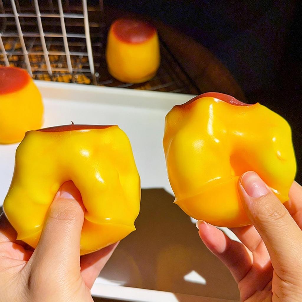 Pudding Căng Thẳng Bóng Squishy Hình Thực Phẩm Pudding Bóp Bóng Fidget Đồ Chơi Cảm Giác Giảm Căng Thẳng Cho Trẻ Em Quà Tặng