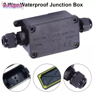 BORAGETE 1 Cái Hộp Nối Chống Thấm Nước, Đầu Nối Dây Cáp Điện 2 Chiều IP66, Bền 450V Với Đầu Cuối Dây Cáp Nhựa Cho Đèn Led