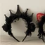 Mũ đội đầu màu đen THEGIRL8B dành cho nữ, Vương miện ren hoa hồng màu đen thanh lịch Gothic, Phong cách đen tối thoải mái DIY Halloween Hair Hoop Lễ kỷ niệm sinh nhật