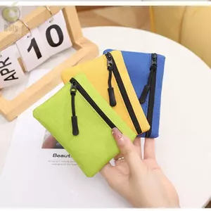 Túi đựng chìa khóa tiền xu ROLY, Dây kéo màu trơn Ví đựng tiền xu Mini, Túi đựng đồ trẻ em Unisex Túi đựng tiền vải Túi xách nam nữ