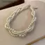 VFZ Twining Ngọc Trai Choker Nelaces Dành Cho Nữ Hình Học Nelaces Cưới Cô Dâu Trang Sức Phụ Kiện OTE