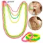 GAVESTO 4 / 8 CÁI Vòng Cổ Bộ Vòng Tay, Hạt Nhiều Màu Sắc Neon Choker, Dây Xích Nhựa Huỳnh Quang Bohemian Vòng Tay Trẻ Em Nữ Trang Phục Dự Tiệc Phụ Kiện