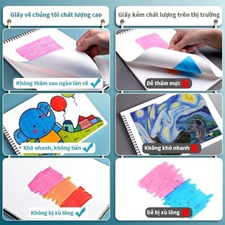 Vở vẽ marker A4/A5 giấy dày mỹ thuật cho học sinh vẽ màu sketch không lem chống thấm tiện lợi hot