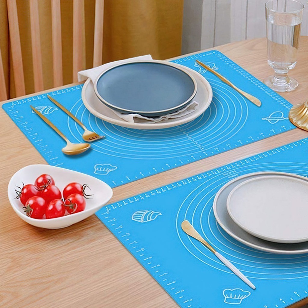 Tấm thảm lót nhào bột, trộn bột silicon chống dính, trượt làm bánh sữa chua, bao, quy baking 50x40cm FE120