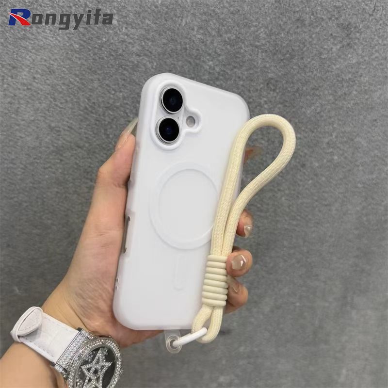 Ốp lưng từ tính 2 trong 1 cho Xiaomi 17T 17 Pro Max 15T 14T 11T Pro Mi 11 Lite Vỏ điện thoại sạc không dây màu kẹo có dây buộc