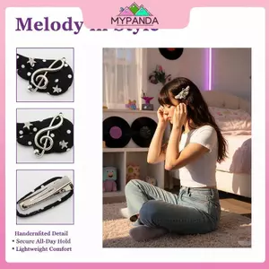 MYPANDA Star Note Chấm Bi Kẹp Tóc Bông Tai Kẹp Y2K Phong Cách Cánh Thiên Thần Phụ Kiện Dễ Thương Bé Gái Nữ Đi Học Quà Tặng Tiệc.