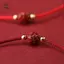 Vòng tay đính cườm sen Phật giáo Tây Tạng Handmade bện có thể điều chỉnh Luy Red Thread Charm Vòng tay dành cho nữ Trang sức cặp đôi [Mina]